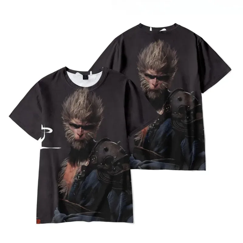 Juego Black Myth: Wukong T Camiseta de manga corta con estampado 3D de verano, camiseta de Cosplay de moda, Top transpirable para adultos;2'k,8;c'
