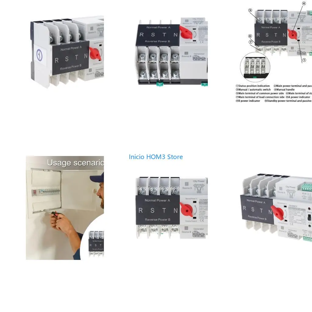 A5YD Automatic Transfer Switches 4P Double Power Transfer Switches Electrical Selectors Switches Generator Changeover Switches