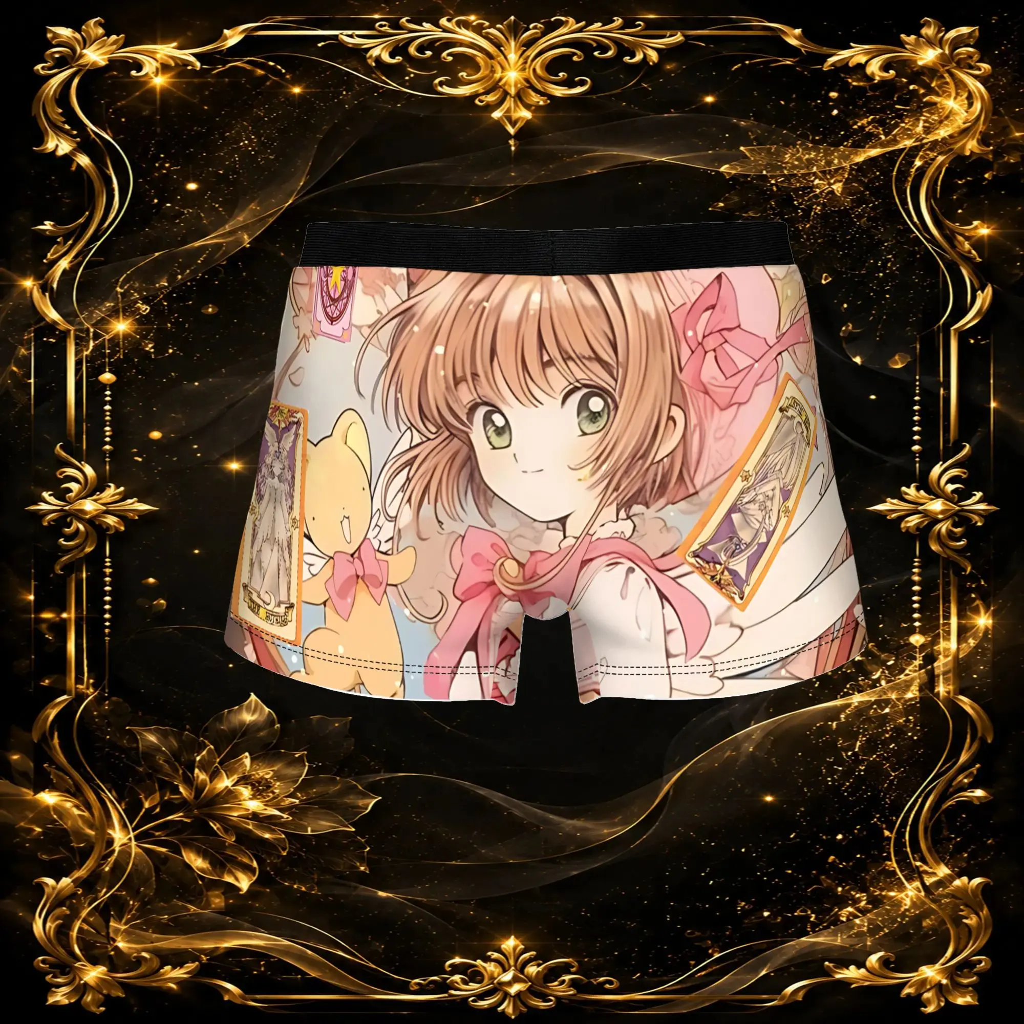 3Pcs Anime Cardcaptor Sakura boxers  Underpants Homme Panties Men's Underwear Print Shorts Boxer Briefs