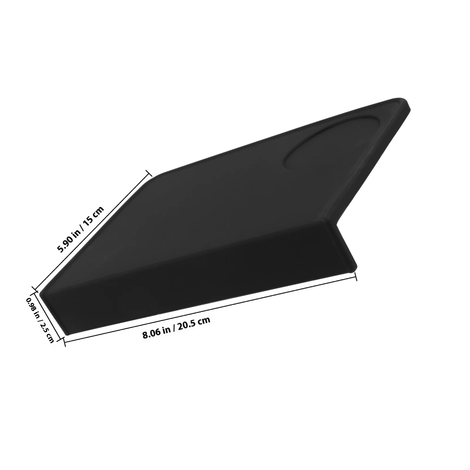 حصيرة سدادة قهوة من السيليكون غير قابلة للانزلاق بزوايا سوداء لمحطة إسبرسو ملحقات سطح الطاولة وسادة إسبرسو