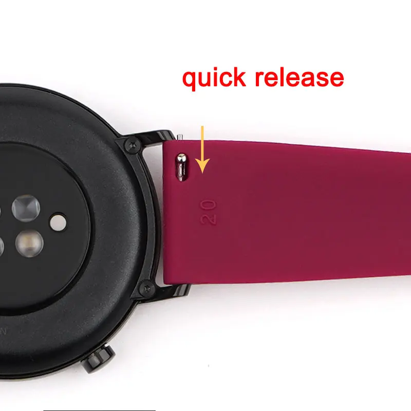 Silikonowy pasek do zegarka 20mm 22mm 24mm 26mm uniwersalny pasek na rękę dla Huawei 1 GT2 Smart Watch bransoletka Galaxy Watch 3 Band