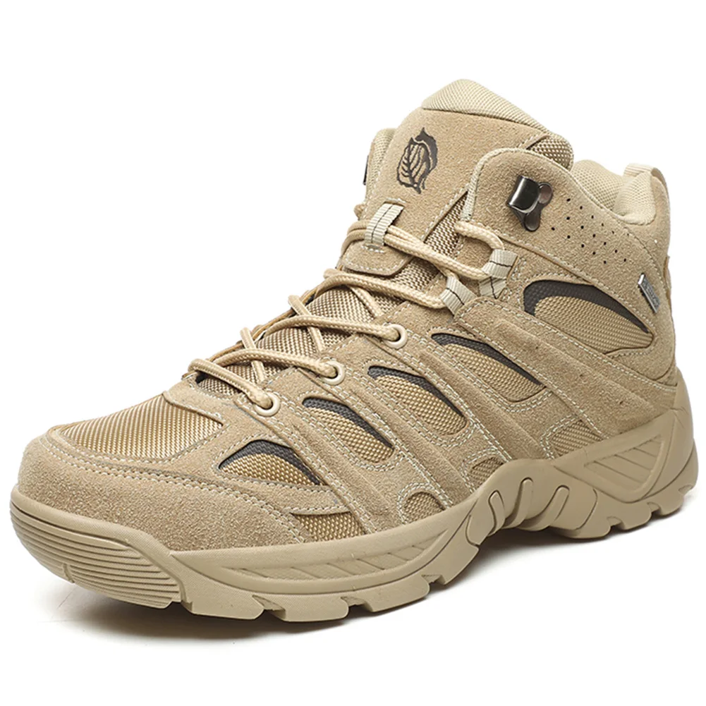 

Men Hiking Boots Ankle High Shoes Non-Slip Trekking Shoes Waterproof Field Training Shoes Outdoor Comfortable Sports Shoes