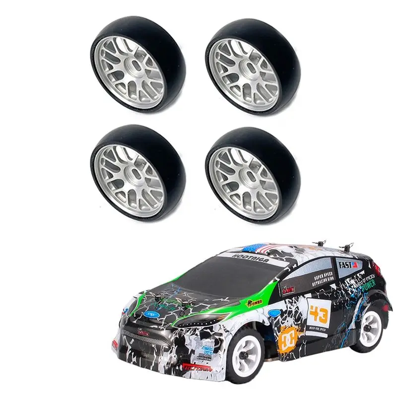 ABUM-26.5Mm Hard Drift Metal Tire For Wltoys 284131 K969 K979 K989 Kyosho Mini-Z 1/28 RC Car Parts,Silver