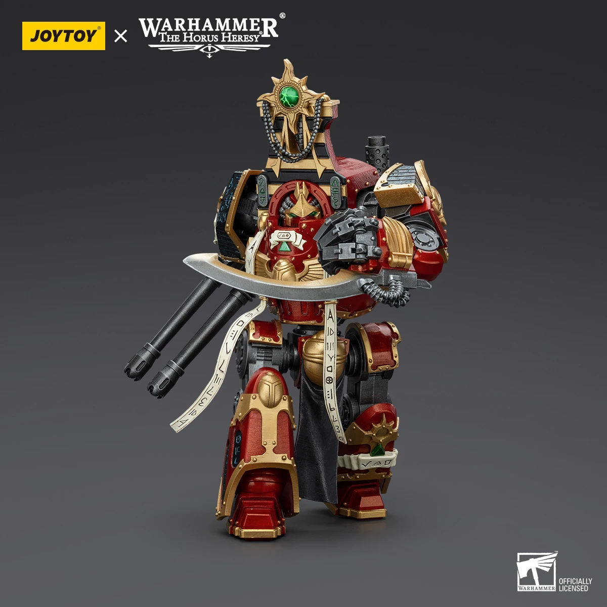 JOYTOY Warhammer 30K Figura de ação Contemptor-Osiron Dreadnought com lâmina de força Gravis e brinquedos modelo de estatueta de cañón Gravis