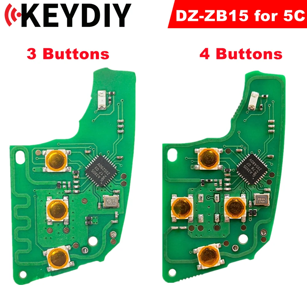 

Профессиональная замена основной платы ключа-брелока DZ-ZB15 Smart Key PCB Board с 3/4 кнопками для V.W с чипом 5C 46/47/48/49/4A/MQB48