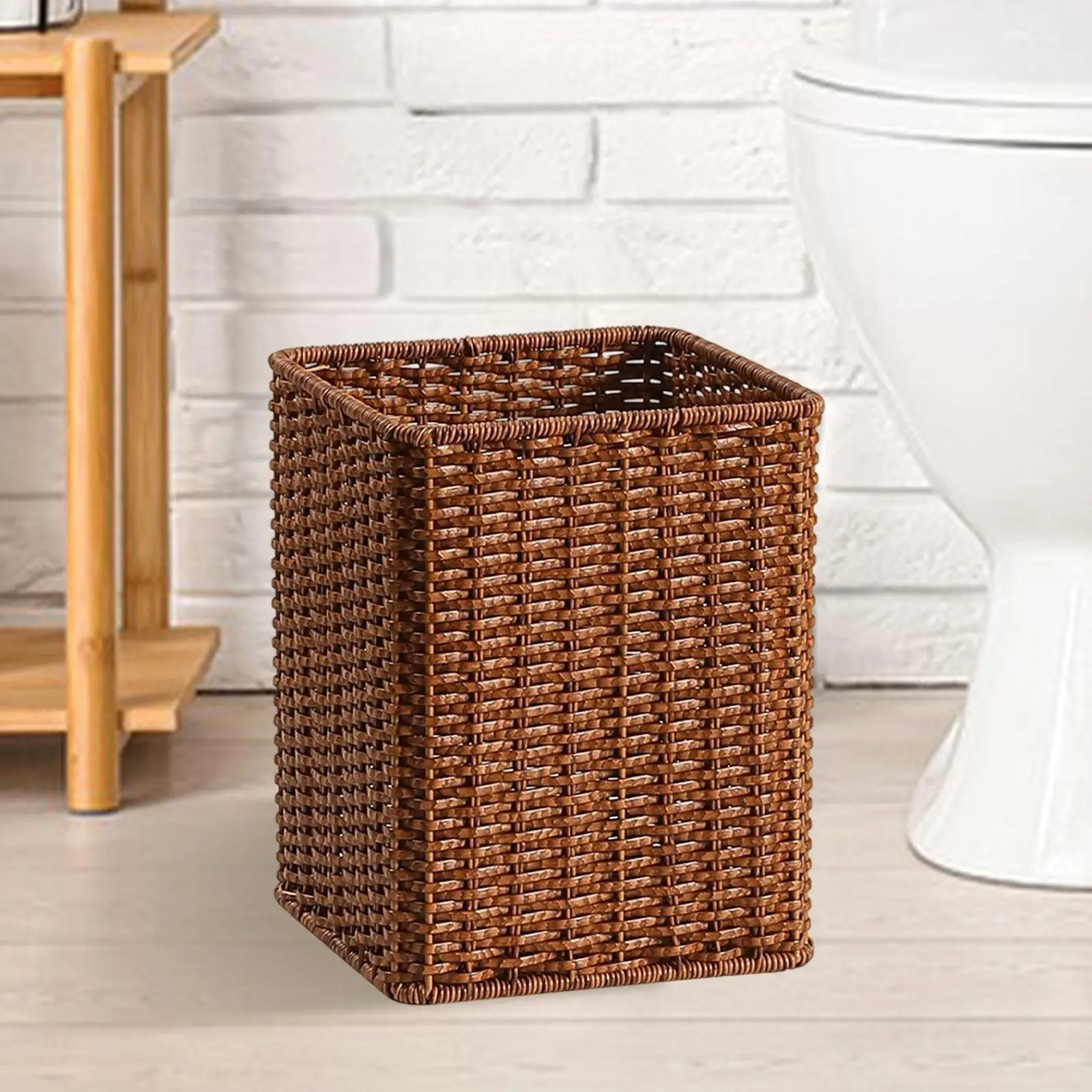 

Trash Can Open Top Garbage Can Recycling Bin Dustbin Space Saving Wastebasket Waste Basket, for Laundry Office Home Living Room