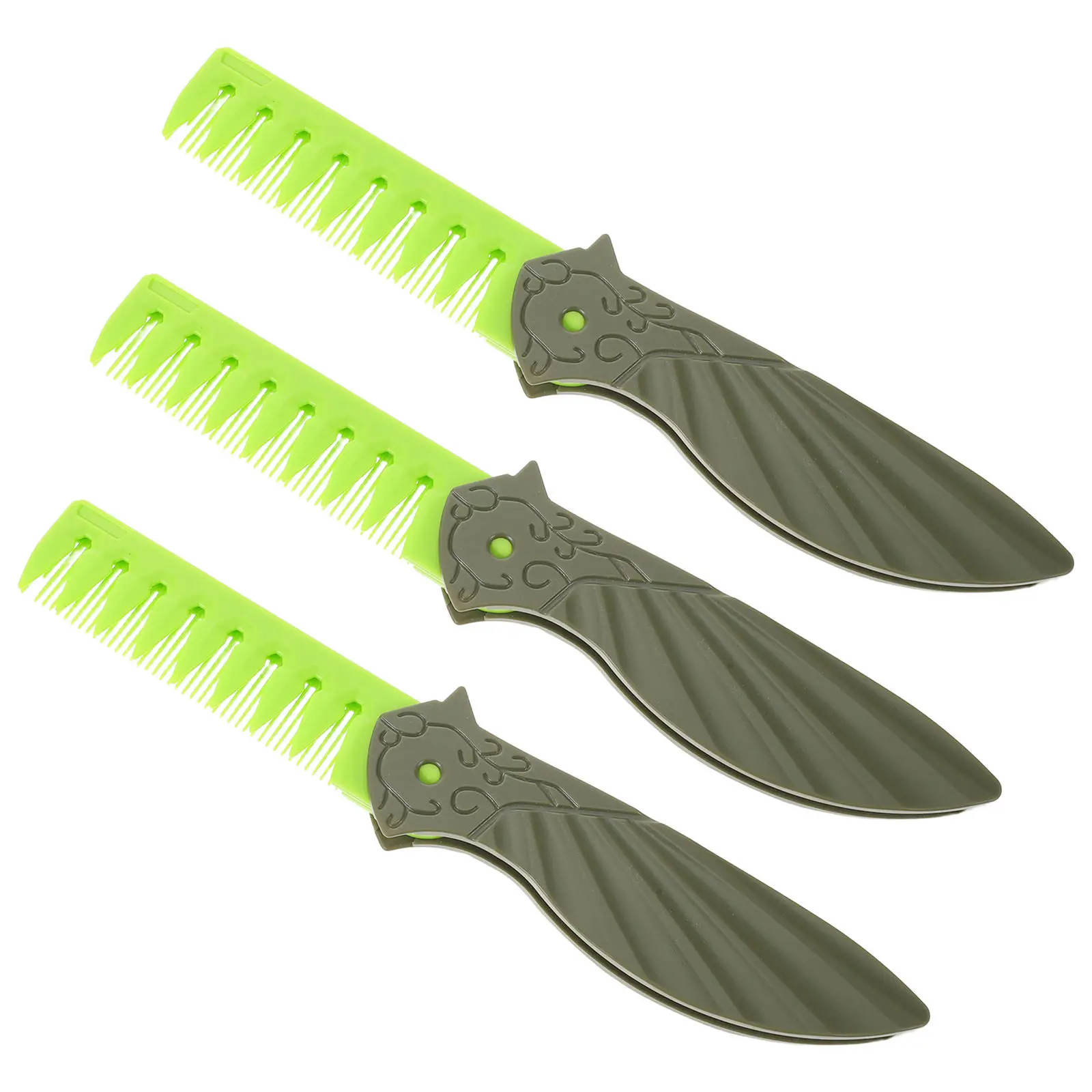 3Pcs Portable Men's Pocket Comb Folding Wide Tooth Hair Texturing Styling Comb for Curly Straight Oily Hair Beard Mustache