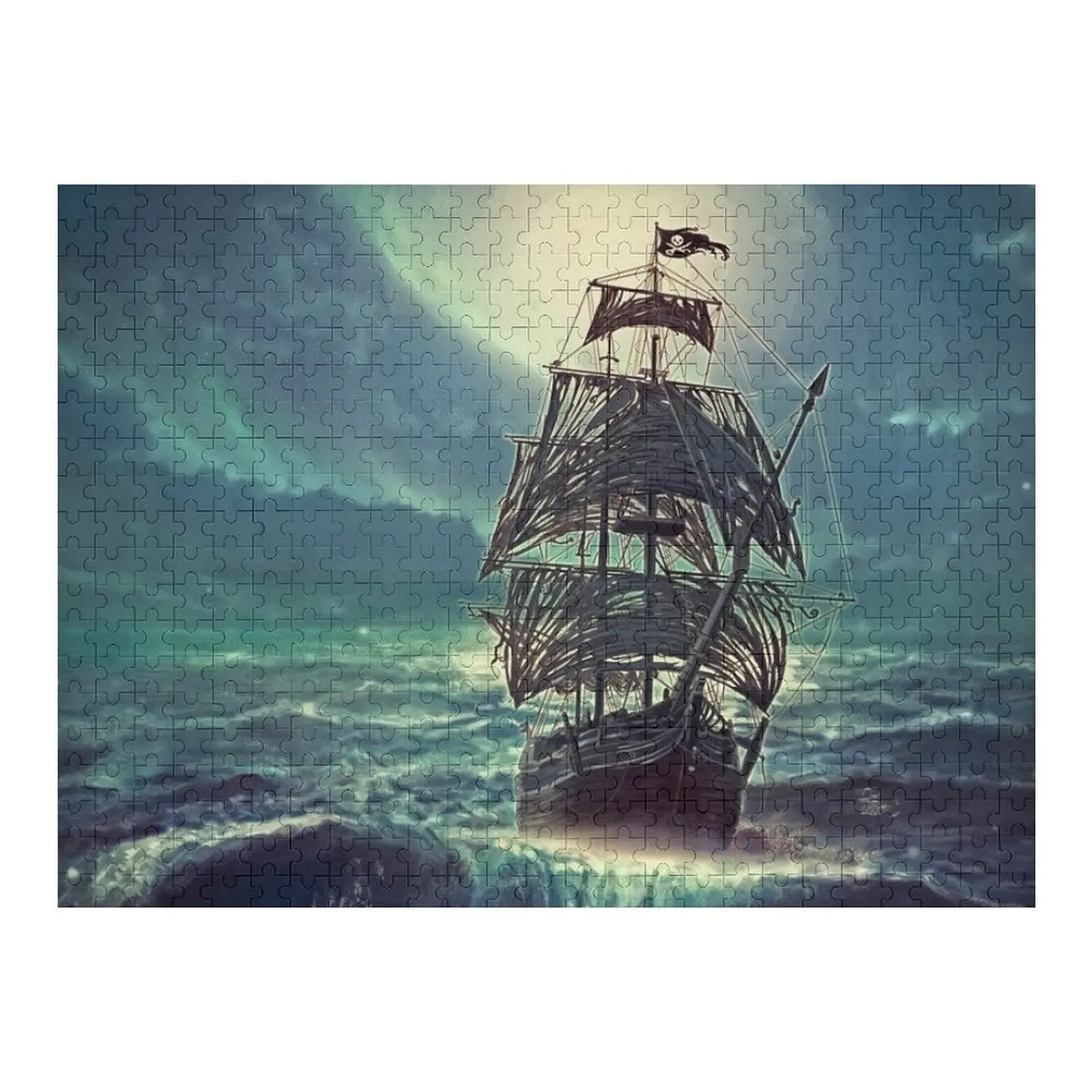 

Ghost Pirate Ship at Night Jigsaw Puzzle Customized Picture Wooden Adults Personalized Baby Toy Custom Name Child Toy Puzzle