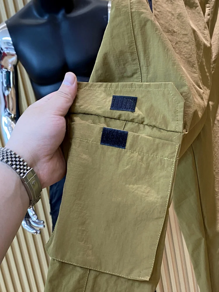 

Qui Dry Lightweight Men's Summer Workwear Trousers Casual All-Match Long Pants Zipper ket Design Breathable Comfortable