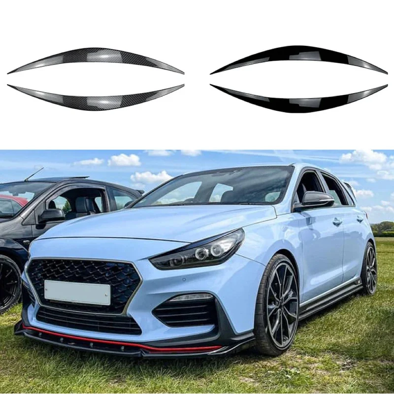 

Car Headlight Eyelid Eyebrow Decoration Trims For Hyundai i30 i30N MK3 2017 2018 2019 2020