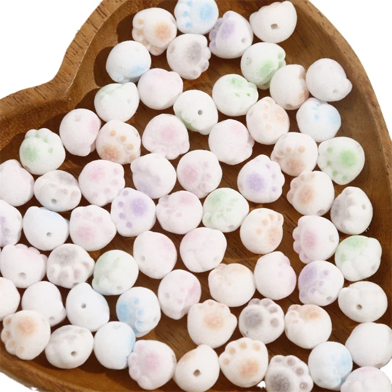 Winter style 100pcs/lot color floating effect cartoon cats crow shape resin straight hole beads diy jewerly accessory