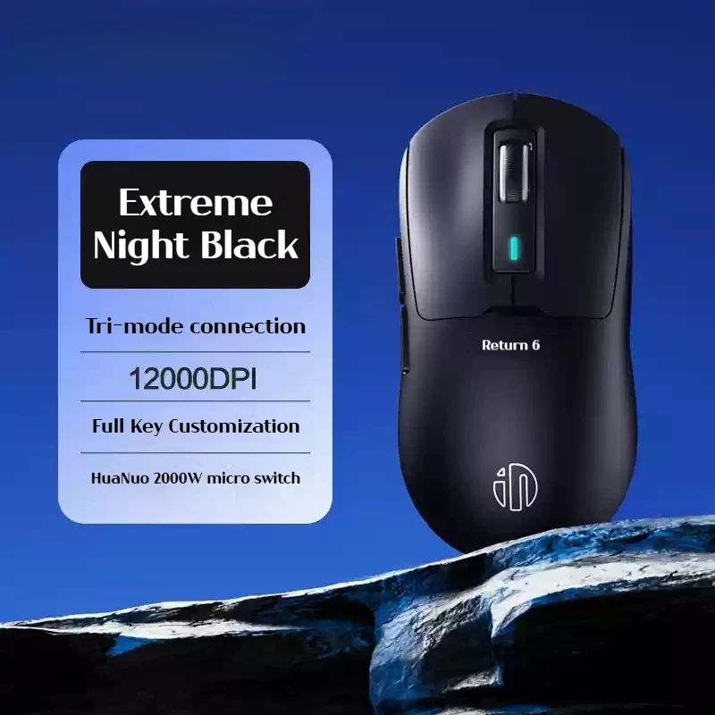 IN6 Wireless Bluetooth Gaming Mouse Tri-Mode PAW3311 12000DPI 1000HZ RGB Ultra Light Esports Mouse Gamer Accessories FPS CSGO