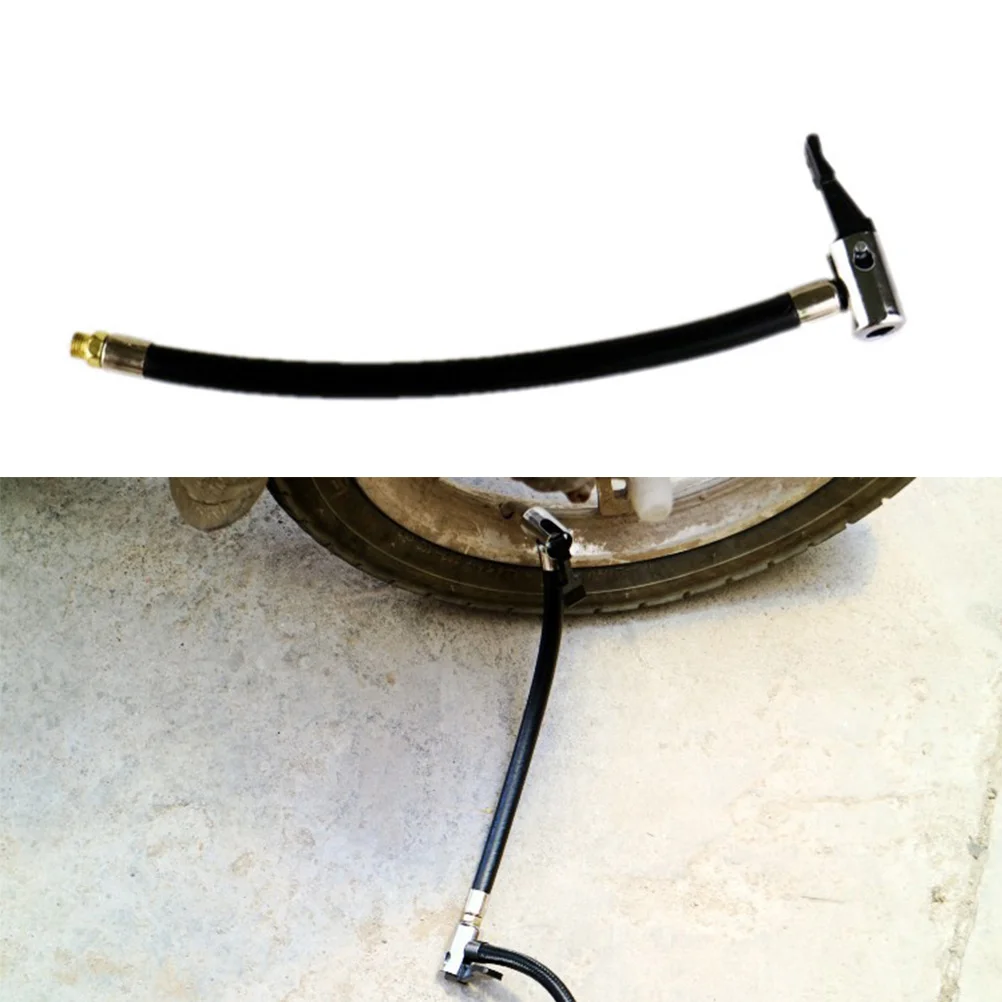 

2Pcs Air Pump Extension Cord Rubber Hose Black Quick Tire Inflation Tube Replacement Core Fits Inside Wheel Inflator
