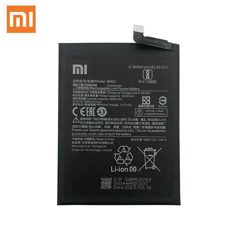 2024 Years Original BM53 5000mAh Mobile Phone Battery For Xiaomi Mi 10T Pro 10TPro 10 TPro Phone Replacement Batteries Bateria