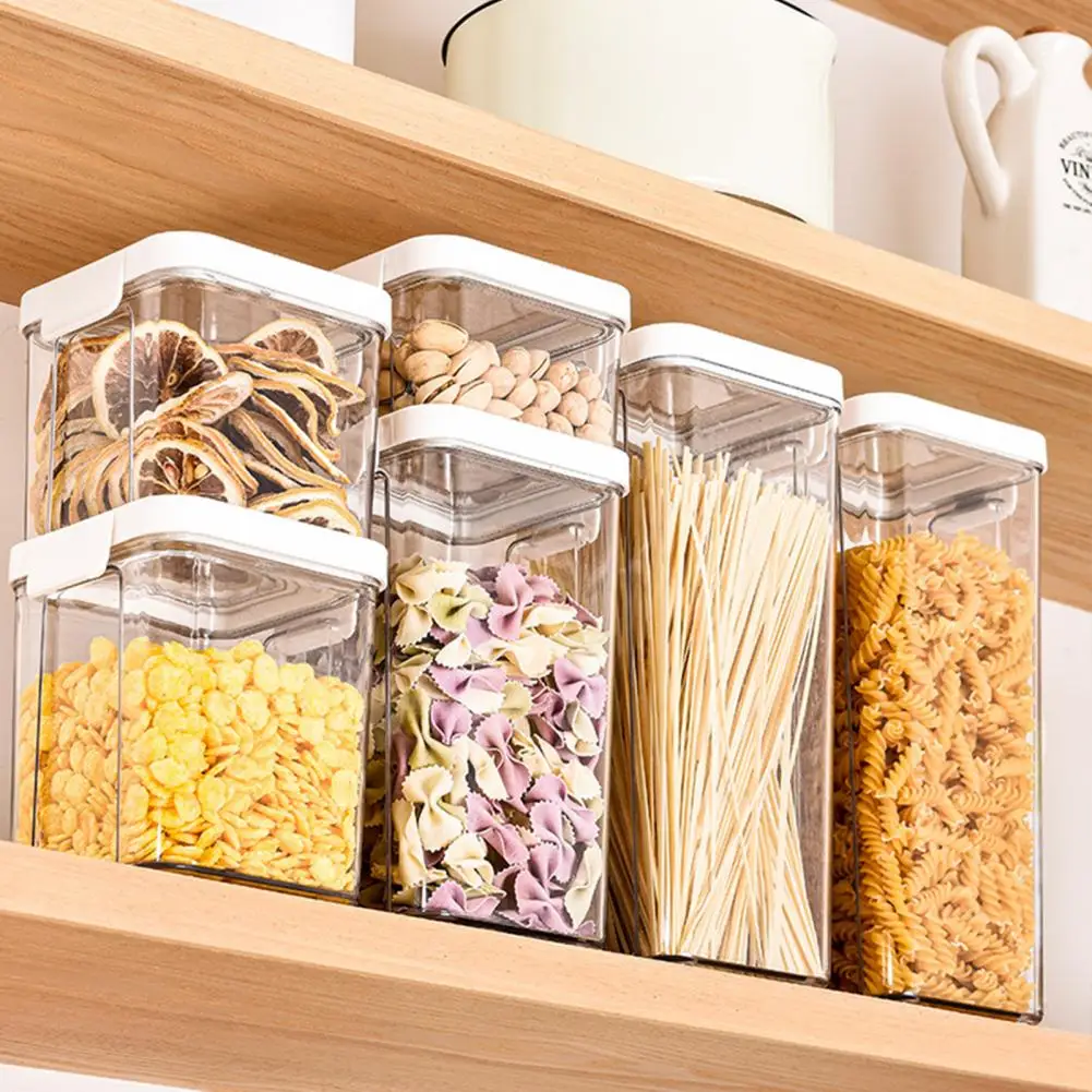 

Food Airtight Jar Easy to Clean with Lid Large Capacity Cereal Candy Dried Food Storage Jar Restaurant