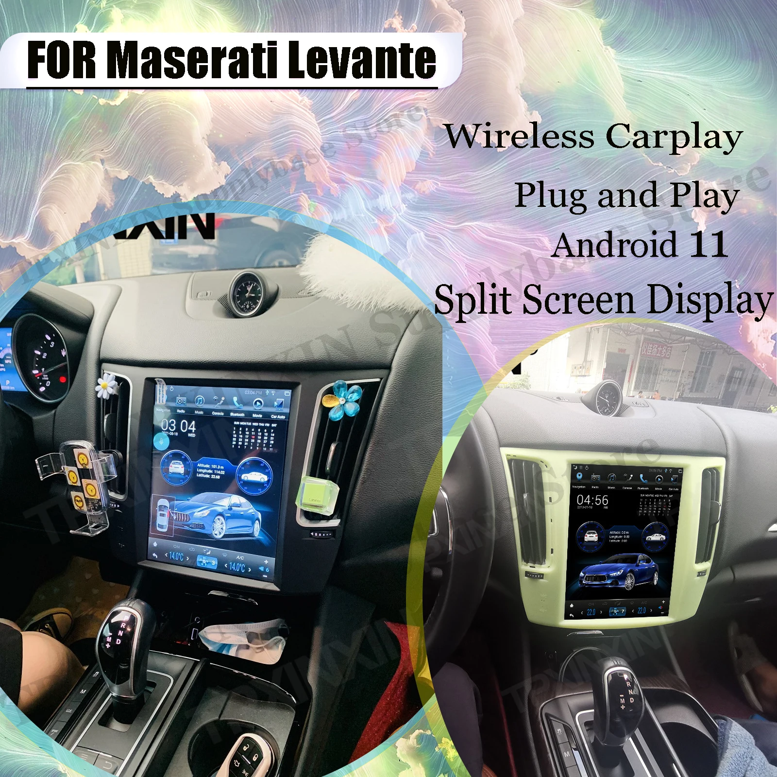 

64GB Carplay Android 11 Tesla Screen Multimedia Player For Maserati Levante CAR GPS Navi Auto Video Audio Radio Stereo Head Unit