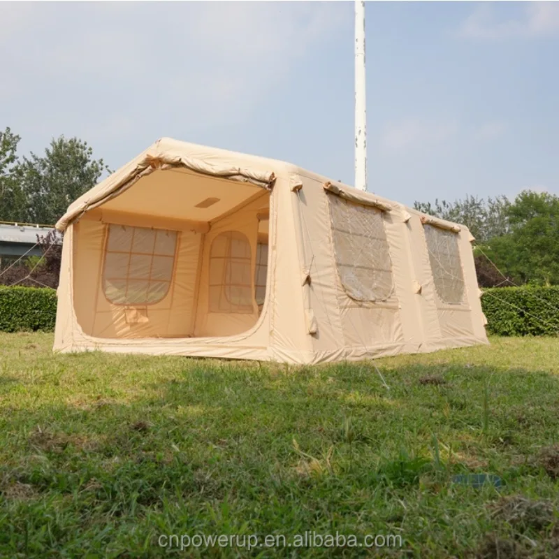 

XMSJ Luxury Inflatable Waterproof Portable Camping Tent 17.28 Square Meters Partition Detachable Floor TPU Window Quick Setup