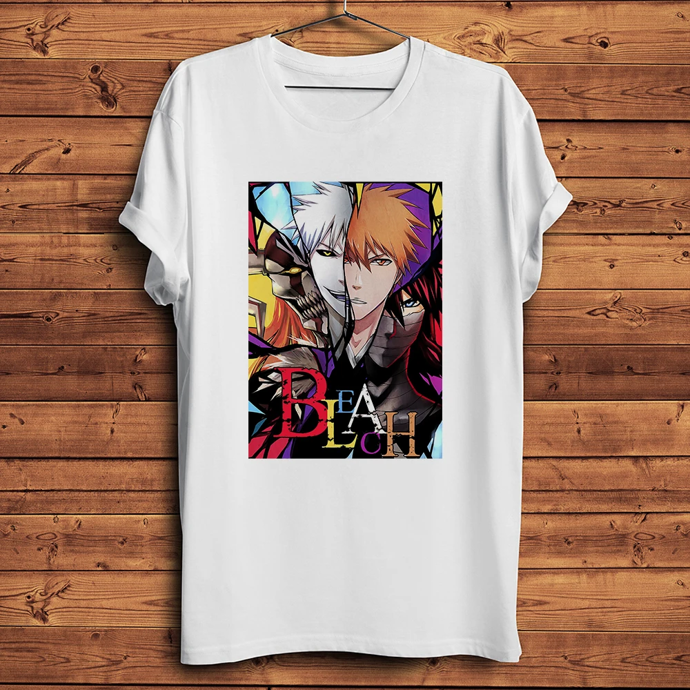 BLEACH Kurosaki Ichigo funny anime t-shirt ,men new white casual tshirt ,manga unisex streetwear t-shirt