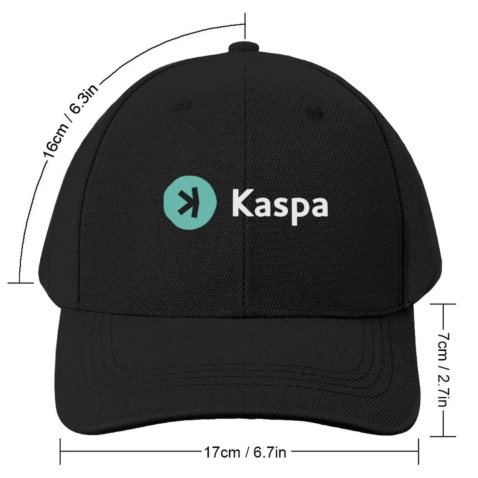 Kaspa KAS Crypto Altcoin - The Future of Decentralized Finance (Horizontal Green) Baseball Cap