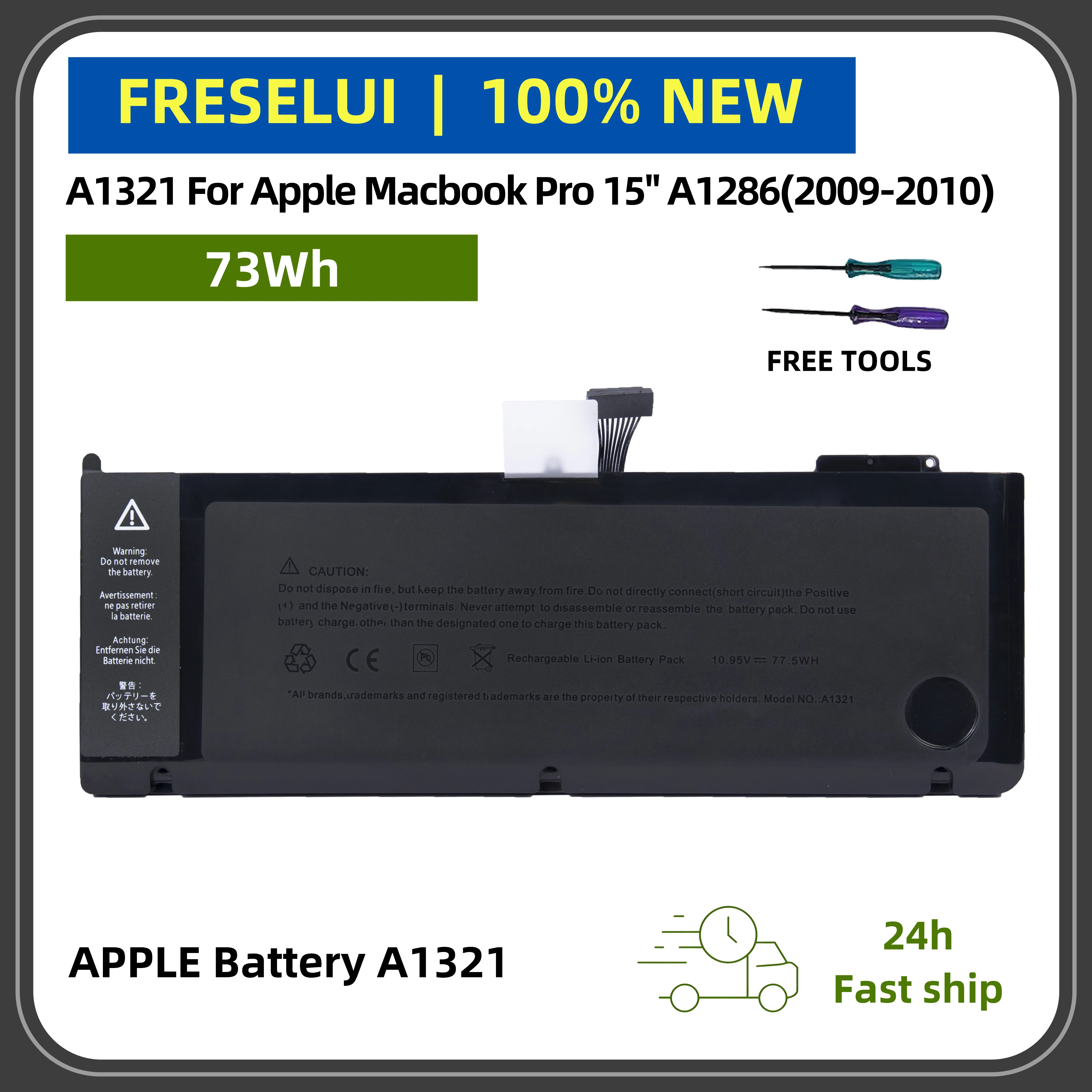 

FRLESUI｜A1321 High-Performance Battery for MacBook Pro 15" A1286 (2009-2010)｜Long-Lasting & Safe +2-Year Warranty