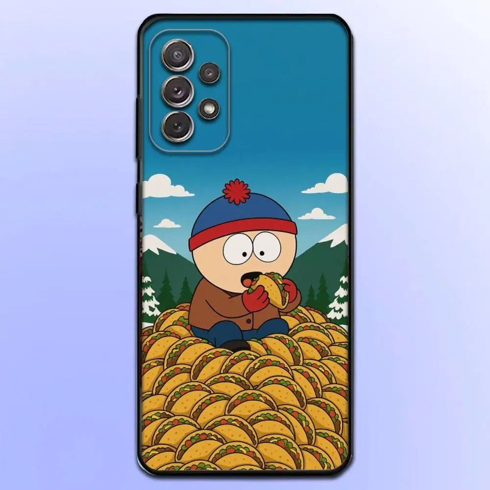 Чехол для телефона с рисунком S-South Park для Samsung S25, S24, S21, S22, S23, S30, Ultra, S20, Plus, Fe, Lite, Note, 10,9,5G, черный чехол