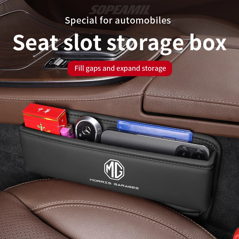

Car Seat Gap Slot Organizer Seat Crevice Storage Box For MG ZS Hybrid+ HS ES5 MGS5 MG4 EV EZS ONE MG3 MG5 MG6 MG7 Accessories