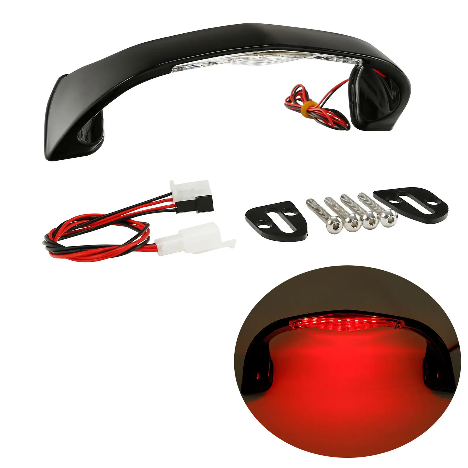 

Black/Chrome Trunk Handle LED Light For Honda Goldwing GL1800 2001-2017 2016 2015 2014 2013 2012 2011 2010 2009 2008 Motorcycle