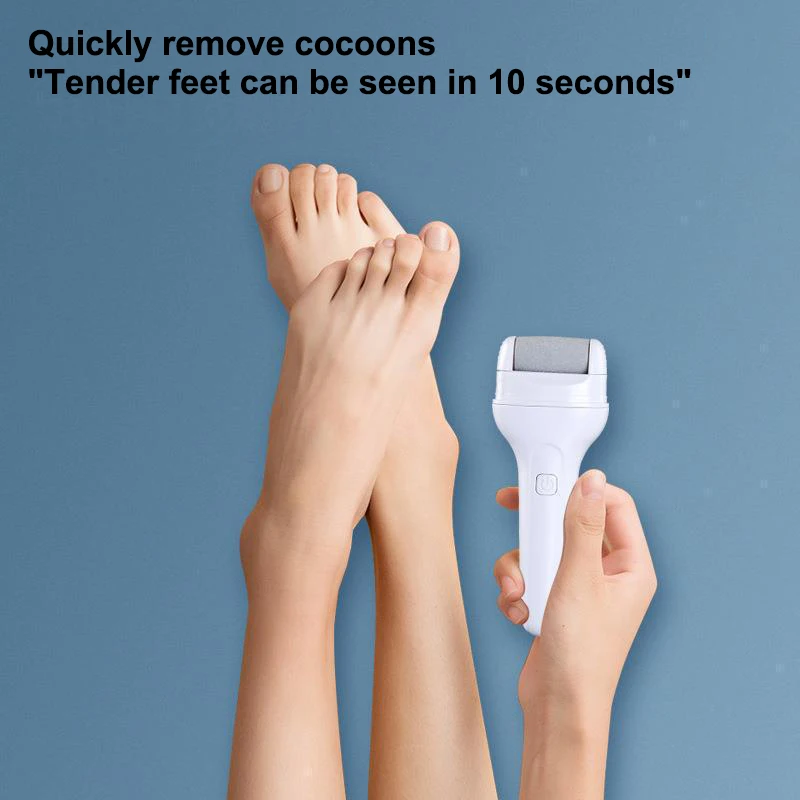 Электрическая шлифовальная машинка для ног, автоматическая беспроводная машина для удаления омертвевшей кожи, мозолей, трещин, инструмент для педикюра с твердой потрескавшейся кожей, водонепроницаемый очиститель для ног