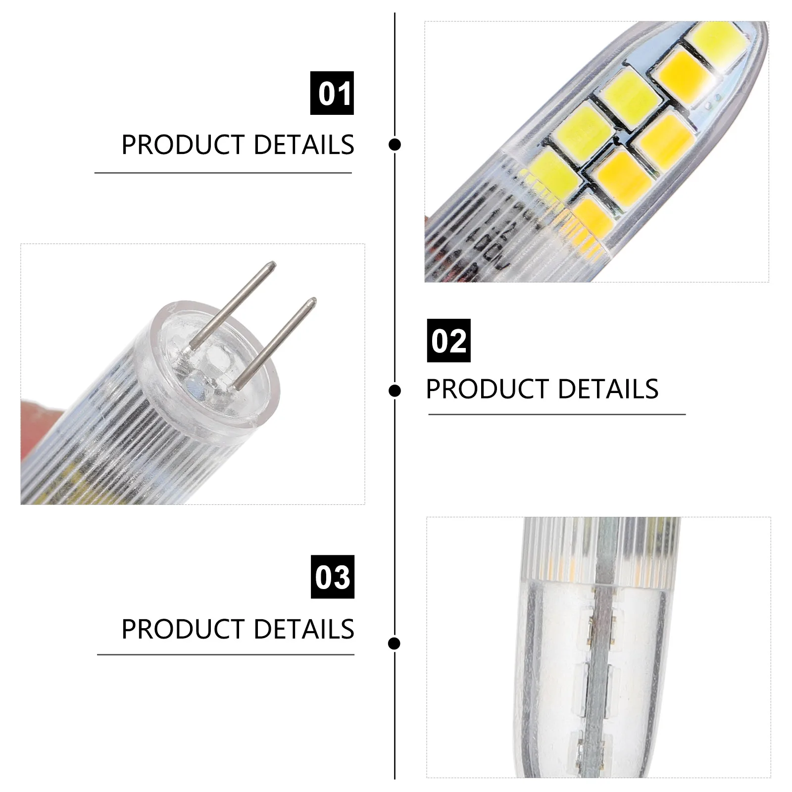 

10PCS High Brightness LED Bulbs G4 Pin Lamp Beads for Pendant Ch Wall Ceiling Replacement Safe Materials