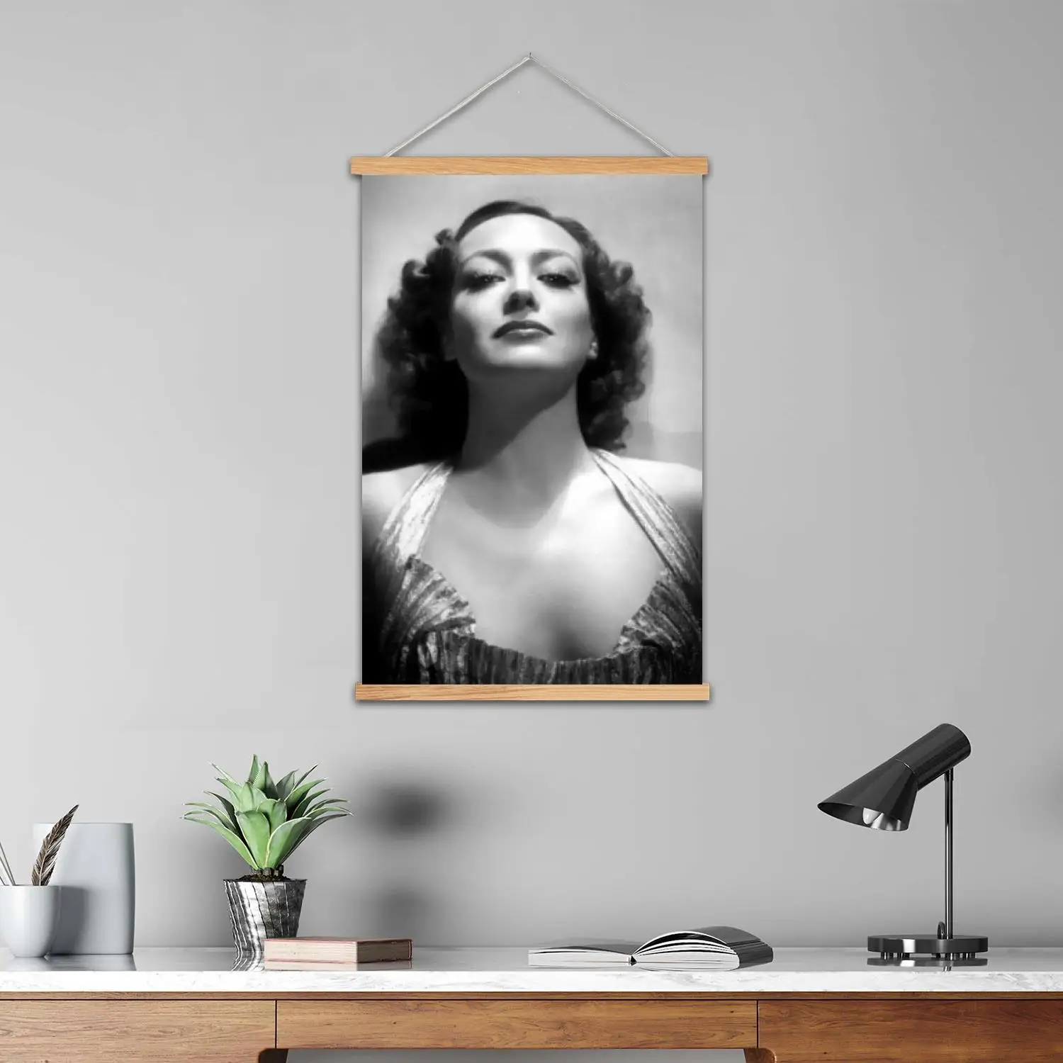 جون كروفورد لوحة جدارية مؤطرة قماش ملصق فني وفن جدران، عائلة حديثة، ديكور غرفة النوم، ملصقات، لوحة زخرفية