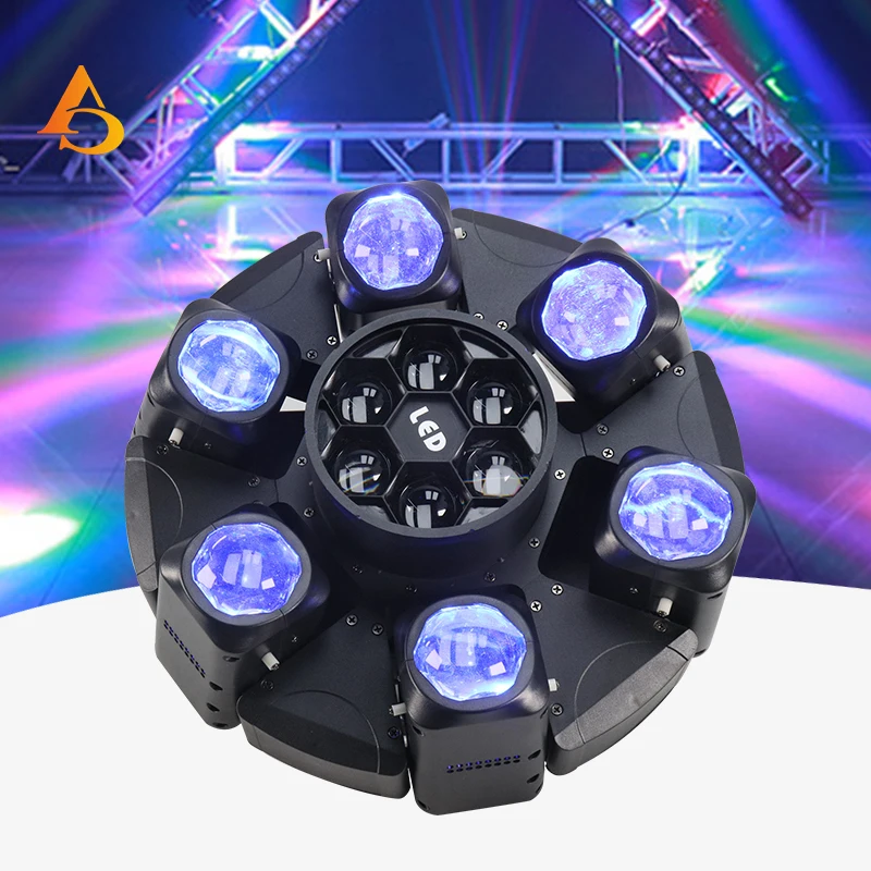 6x40W 6 Bee Eye Laser 6 Eye Swivel Lamp Adjustable focus Led RGBW Moving Head Light with DMX Control for  Disco Party Bar