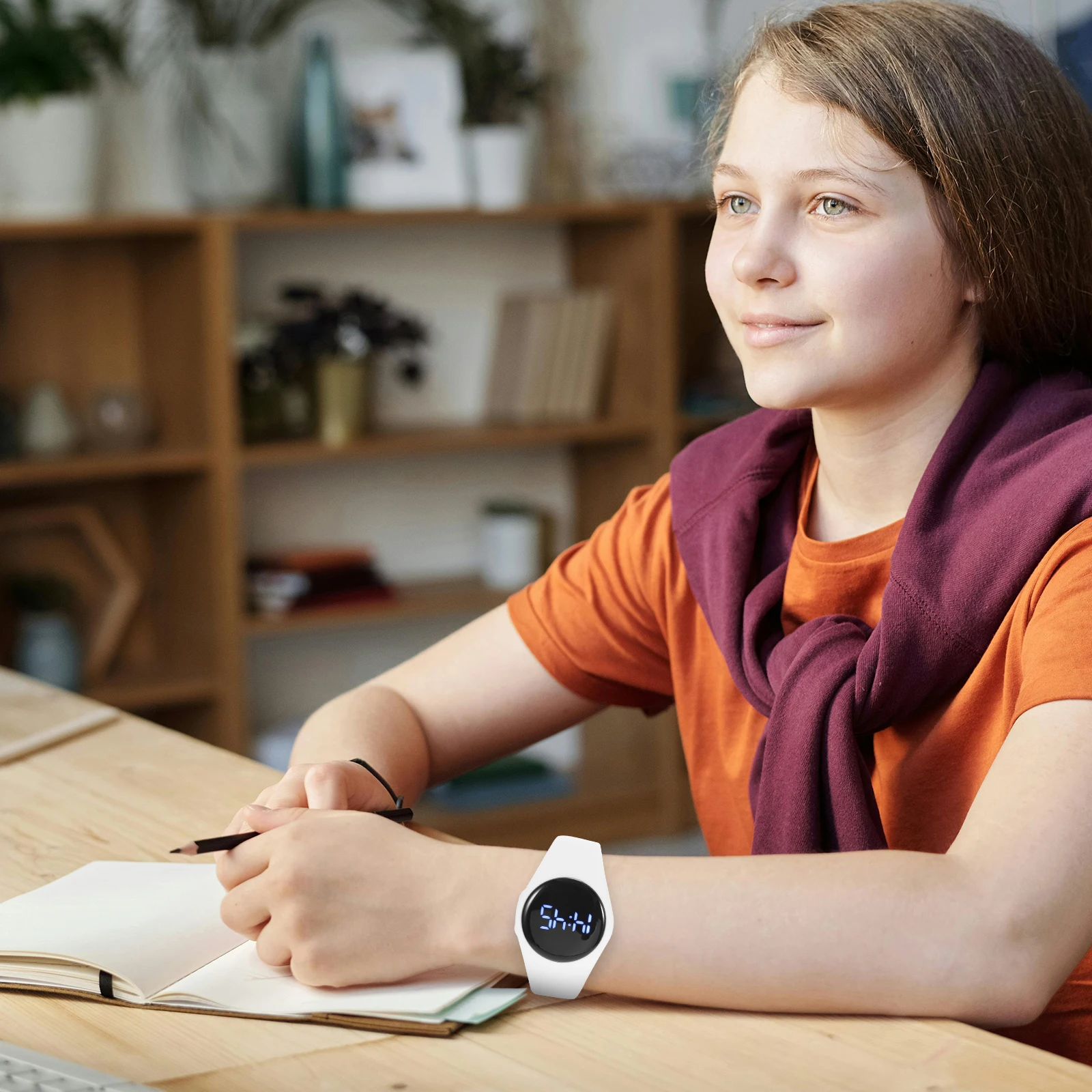 Vibrating Bracelet Students Wristwatch Outdoor Children Watches for Kids Plastic Sport Waterproof