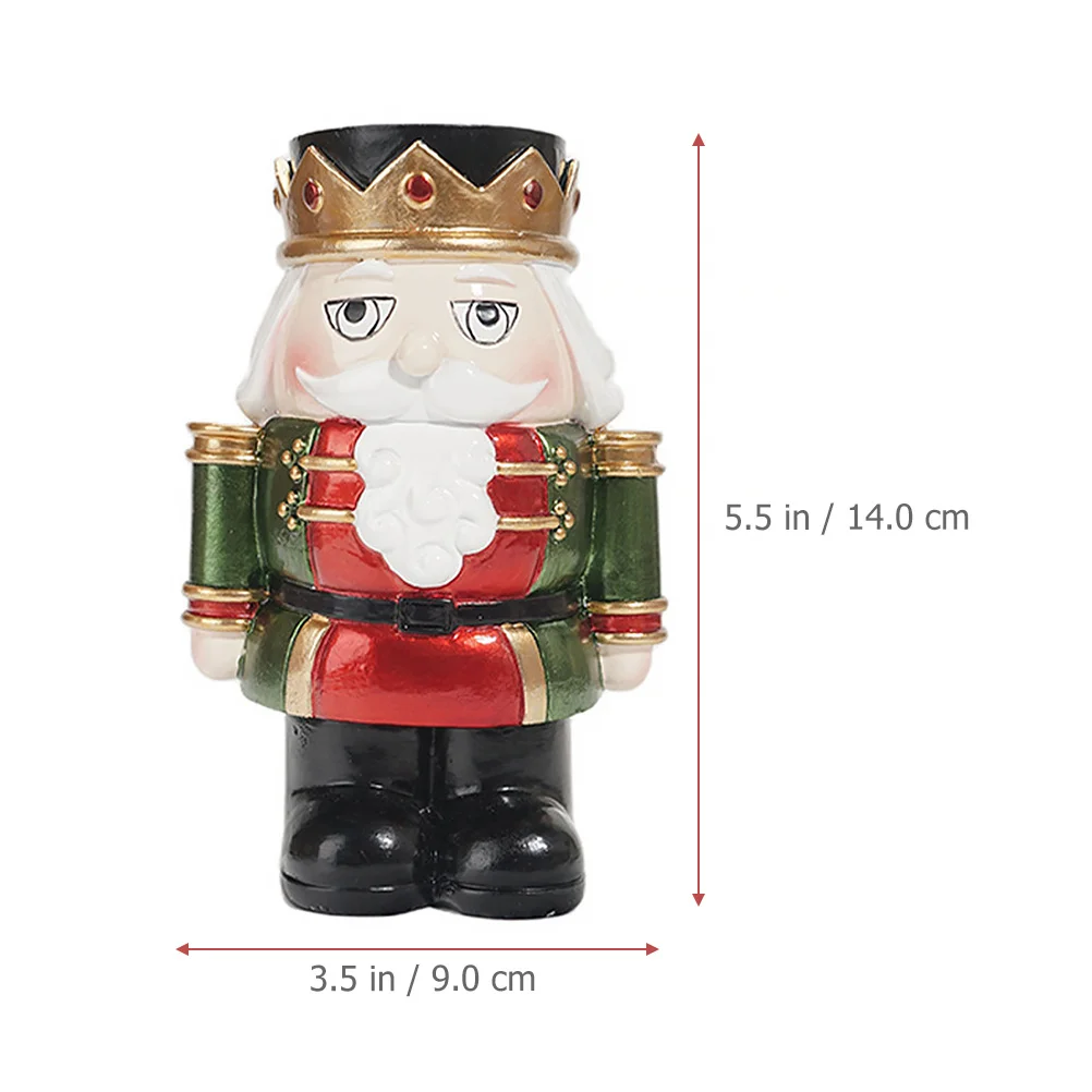 حامل كسارة البندق من الراتنج لتزيين عيد الميلاد لسطح الطاولة وحفلات العطلات ومحسن أجواء دافئ مميز