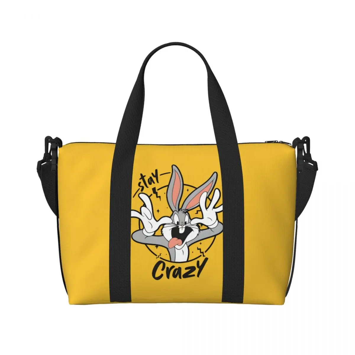 

Пляжная большая сумка B-Bugs B-Bunny на заказ для женщин, очень большие дорожные сумки для покупок в стиле аниме для спортзала