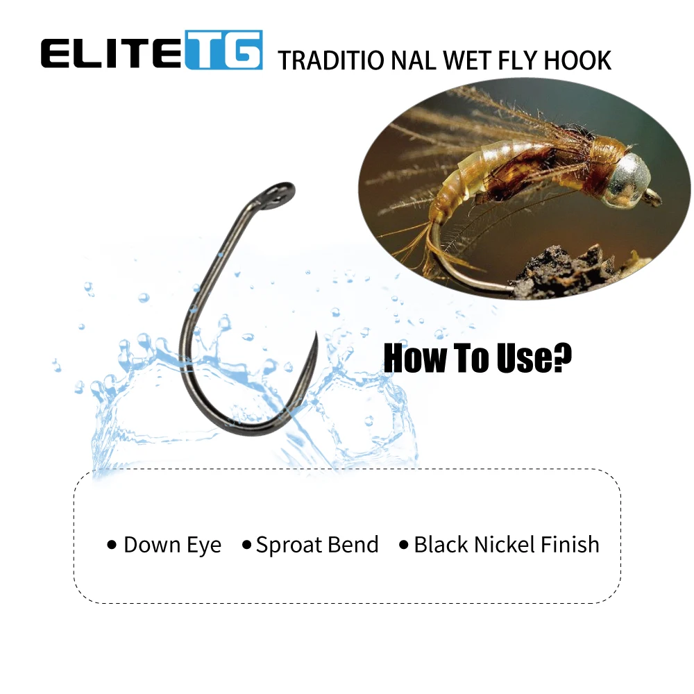 Anzuelos Elite TG para pesca con mosca – Jig boca ancha trucha - imagen 4