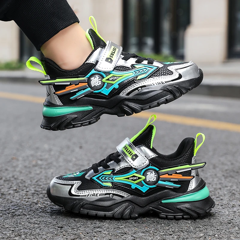 

Fashion Kids Sport Shoes Boys Autumn Breathable Sneaker Lightweight Students School Running Sneakers Casual Summer Walking Shoes