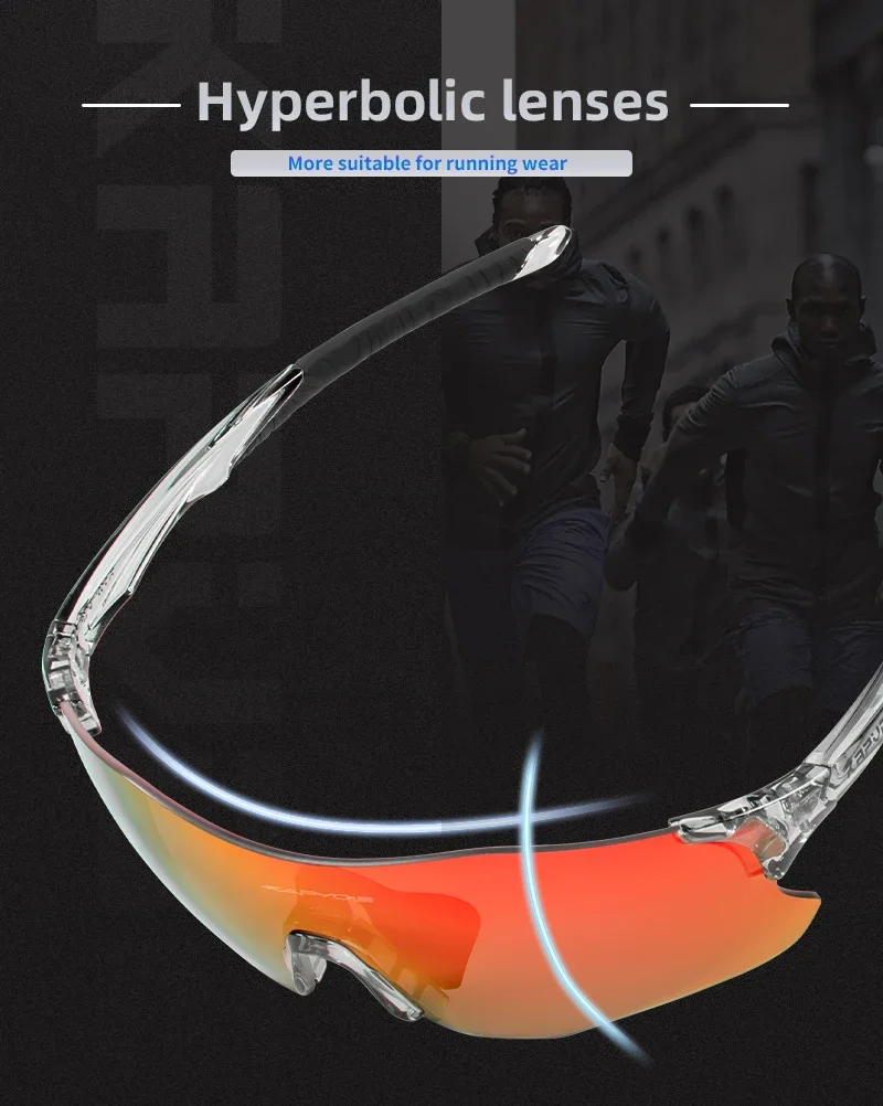 2024 kapvoe rote photo chrome Laufs onnen brille Sport für Männer blaue Marathon-Fahrrad brille Mountainbike-Brille Brille – Detail 4