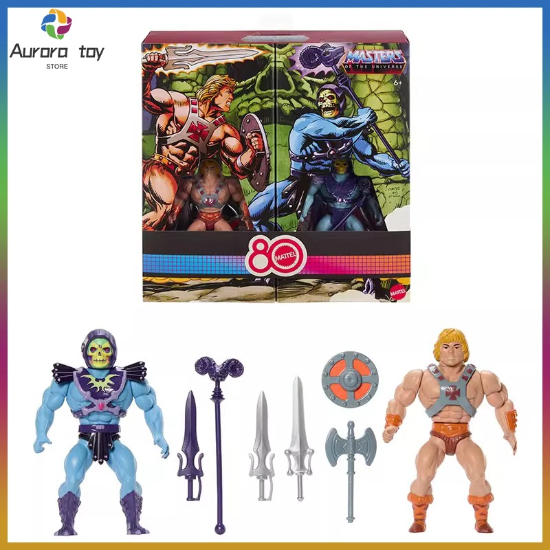 2025 nueva figura de Anime Mattel Masters Of The Universe 80th Mattel aniversario conjunto especial figura colección juguete personalizado regalos para niños