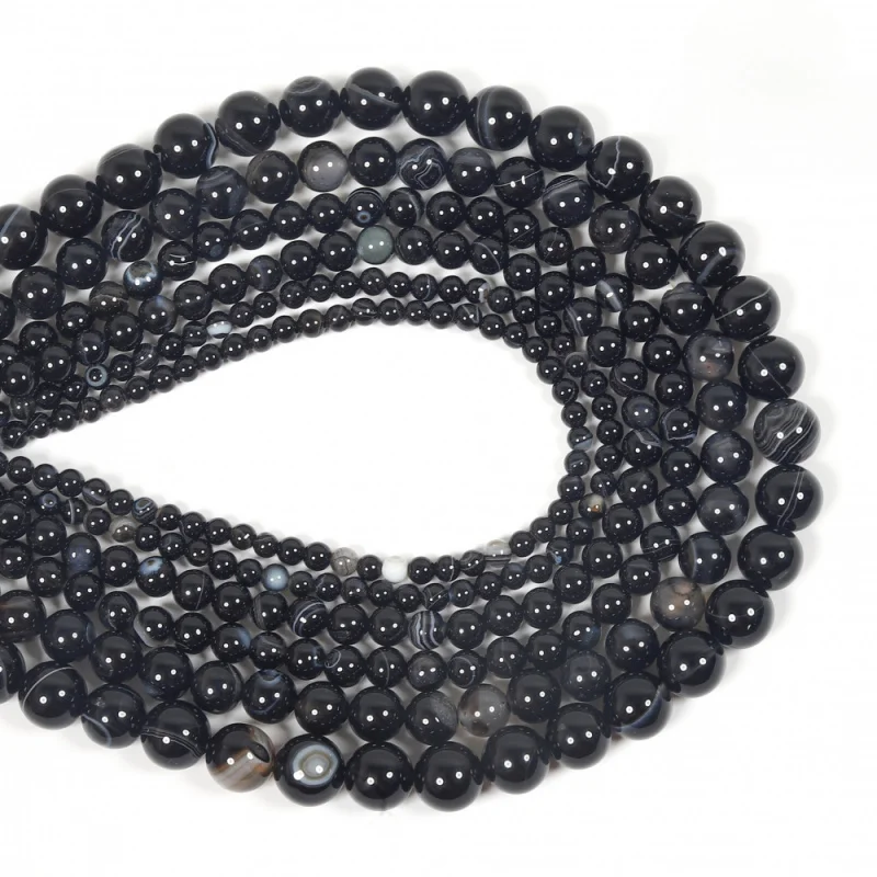 

4/6/8mm Natural Stone Beads Black Labradorite Gemstone Round Loose Beads For Jewelry Making DIY Charm Necklace Bracelet
