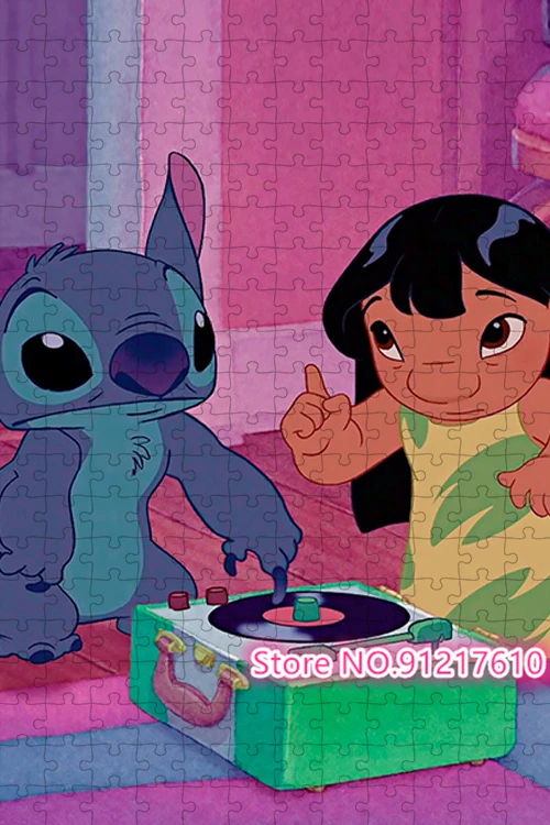 Disney Anime Lilo en Stitch 1000-delige puzzels Brain Burning Game voor kinderen Vakantiecadeau Voorkeurspuzzels