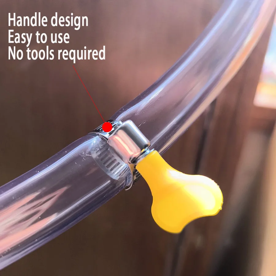 5 шт., ручка из нержавеющей стали, горловой зажим, ручка, зажим для трубы, ручной поворотный зажим для трубы с ручкой, зажим для горла