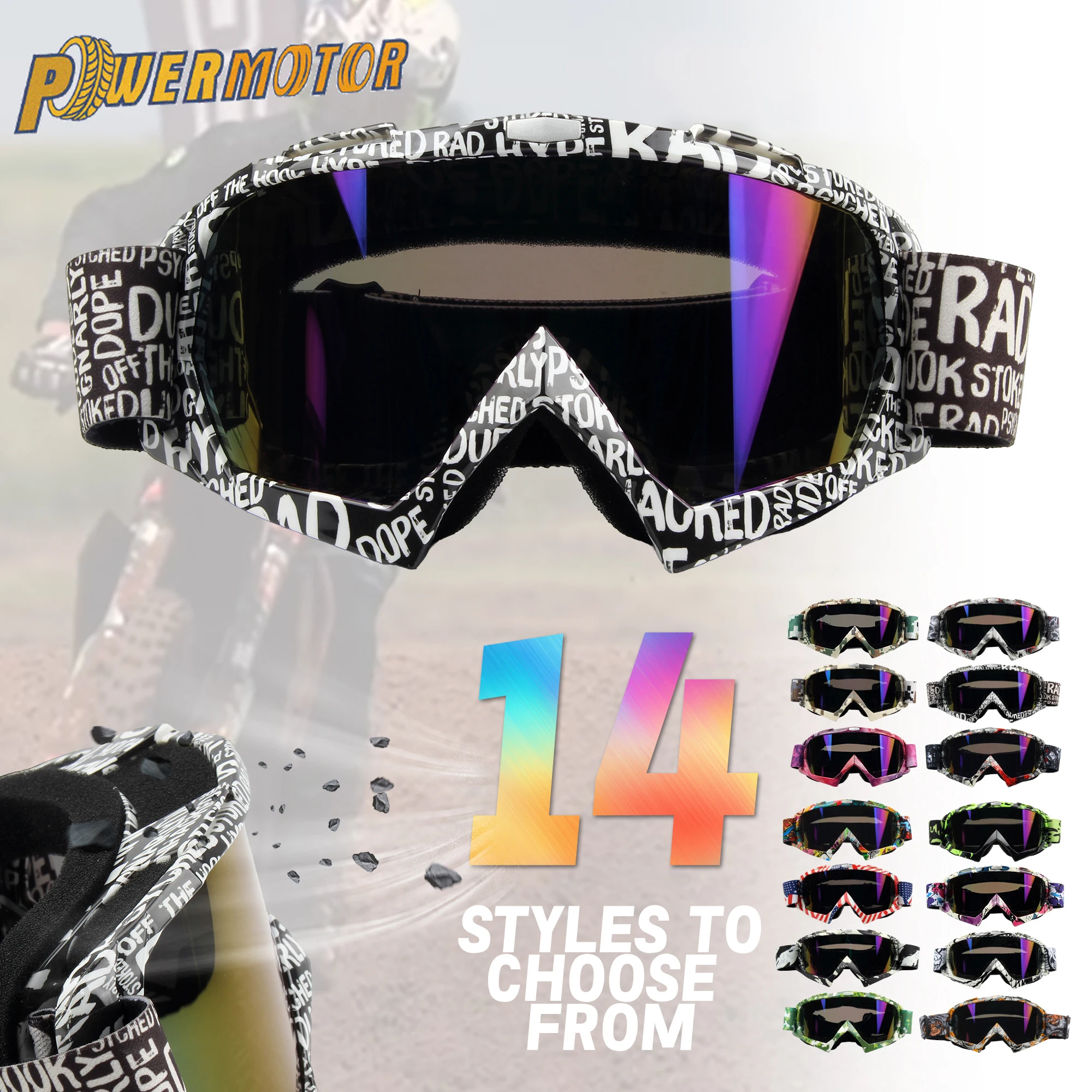 

Outdoor Motorcycle Racing Glasses Goggles Cycling MX Off-Road Ski Sport ATV Dirt Bike Motocross Eyewear Protection Moto Parts