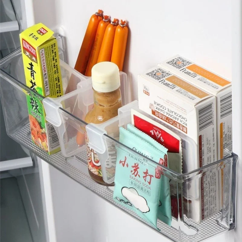 2026 Refrigerator Organizer Dividers 5/10PC Sturdy Clear Adjustable Fridge Storage Kitchen Cabinets Space Saving Compartments image 5