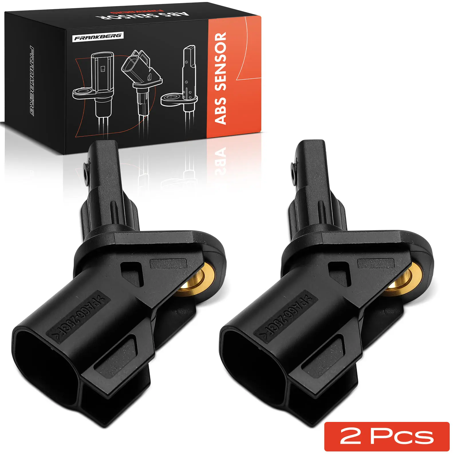 Frankberg 2x ABS Sensor Vooras Links Rechts voor Ford C-Max II Focus Grand C-Max BV6T2C204FB BV6T2C204FA 1847581 1690865