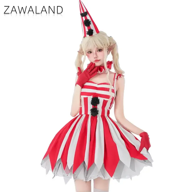 Abito da donna Halloween Cosplay Festa di carnevale Abiti da circo spaventosi Costumi da clown