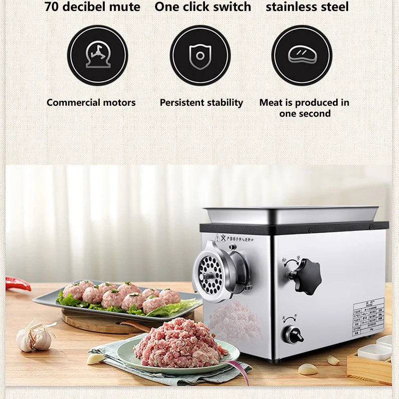 Industrial Meat Mincer Stainless Steel Sausage Maker Commercial Meat Grinder for Home Appliances