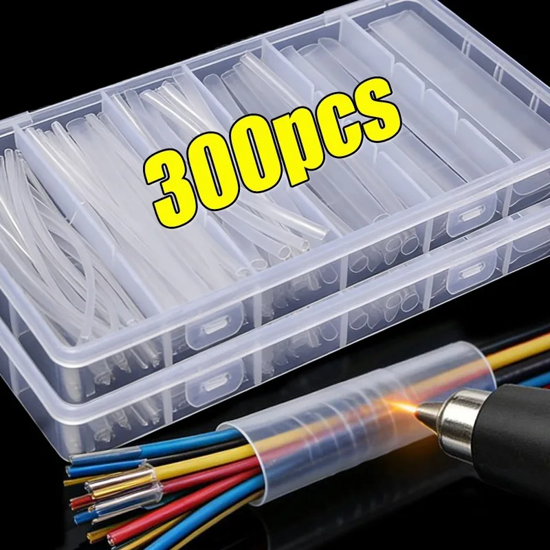 

Transparent Heat Shrink Tube Waterproof Electrical Heat Shrink Tubing Cable Sleeves Insulated Wire Repair Cable Protection Cover