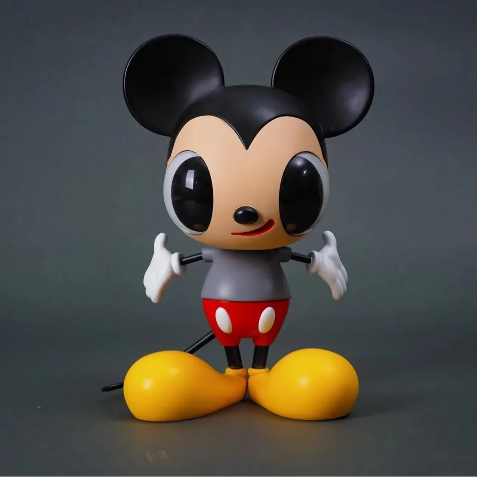 30cm Disney Kawaii Big-eyed Mickey Mouse ox-eyed resin Action figure toys statue collection model home decoration kids best gift