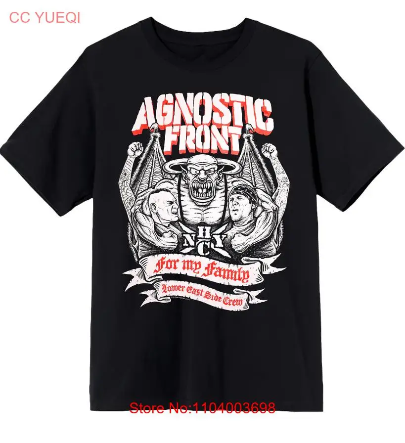 Vtg Agnostic Front - For My Family Cotton Black Full Size Shirt