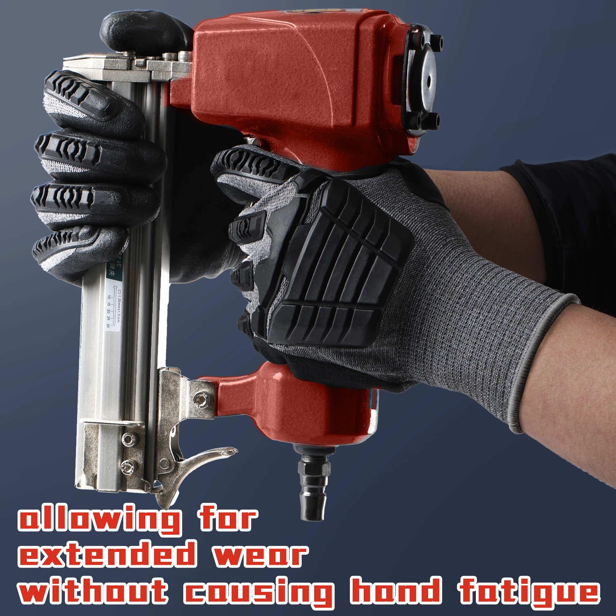 1 Pair of Anti-Impact Hammer Gloves with 3D PVC Patches - Ideal for DIY, Home Renovation, Carpentry, and Construction - Unisex